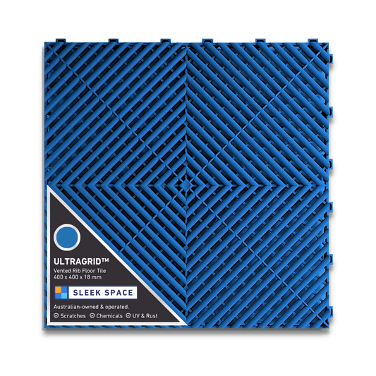 ULTRAGRID Garage Floor Tile 400x400x18mm, Riviera Blue