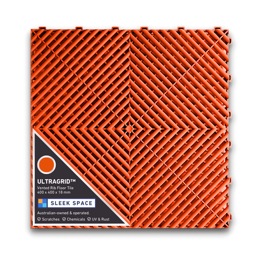 ULTRAGRID Garage Floor Tile 400x400x18mm, Lava Orange