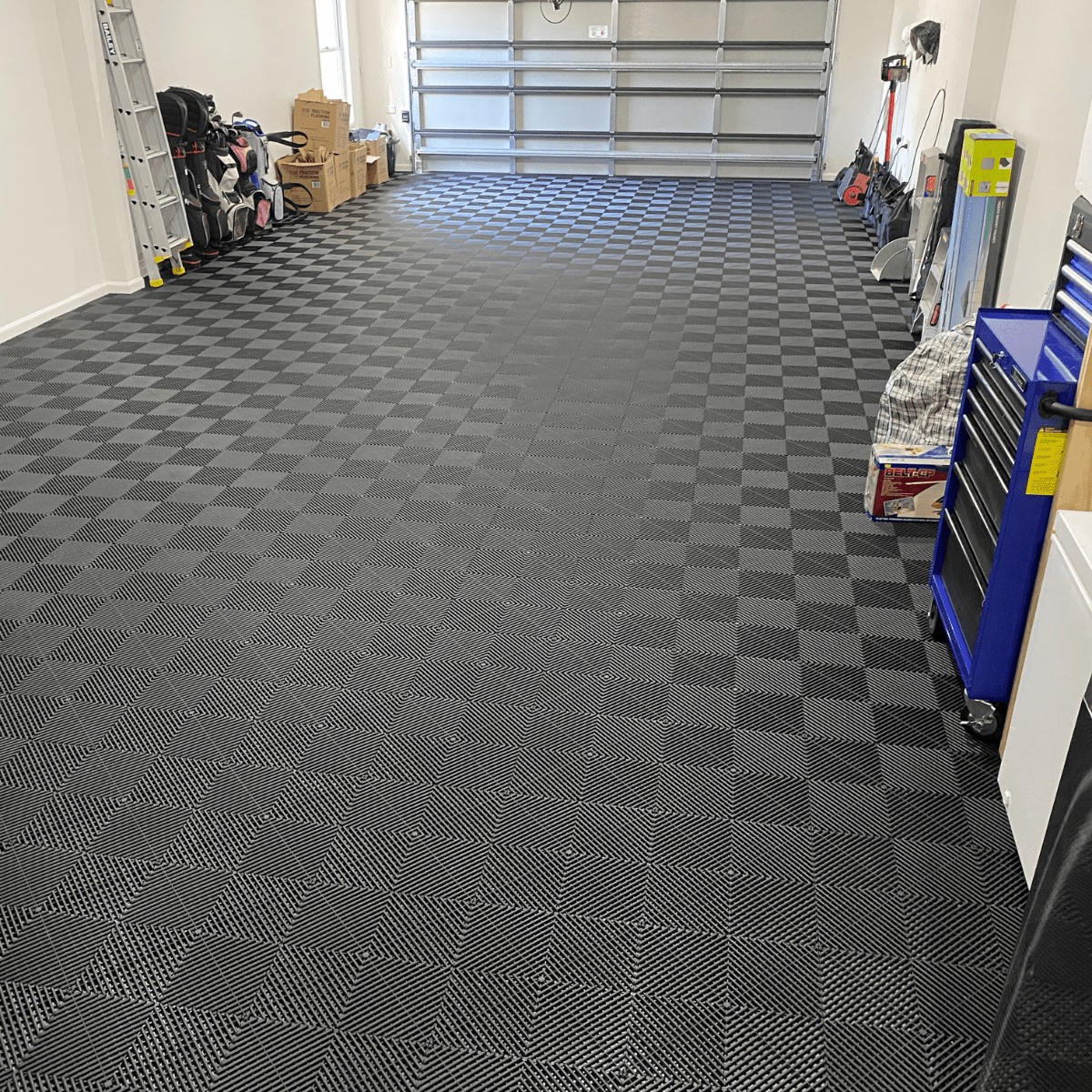 ULTRAGRID Garage Floor Tile 400x400x18mm, Jet Black