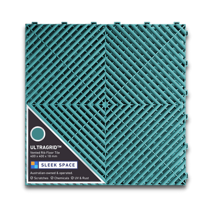 ULTRAGRID Garage Floor Tile 400x400x18mm, Turbo Teal