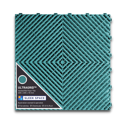 ULTRAGRID Garage Floor Tile 400x400x18mm, Turbo Teal