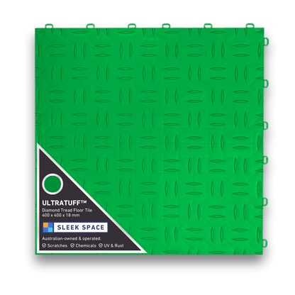 ULTRATUFF Garage Floor Tile 400x400x18mm, Viper Green