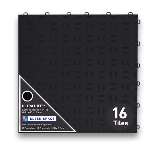 ULTRATUFF Garage Floor Tile, Jet Black (16-Pack)