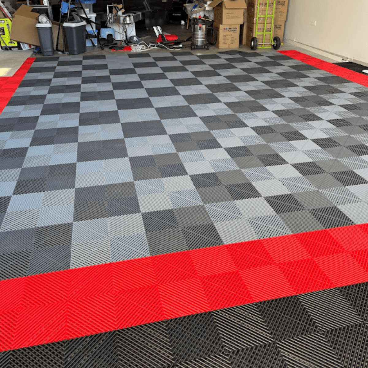 ULTRAGRID Garage Floor Tile 400x400x18mm, Rosso Red