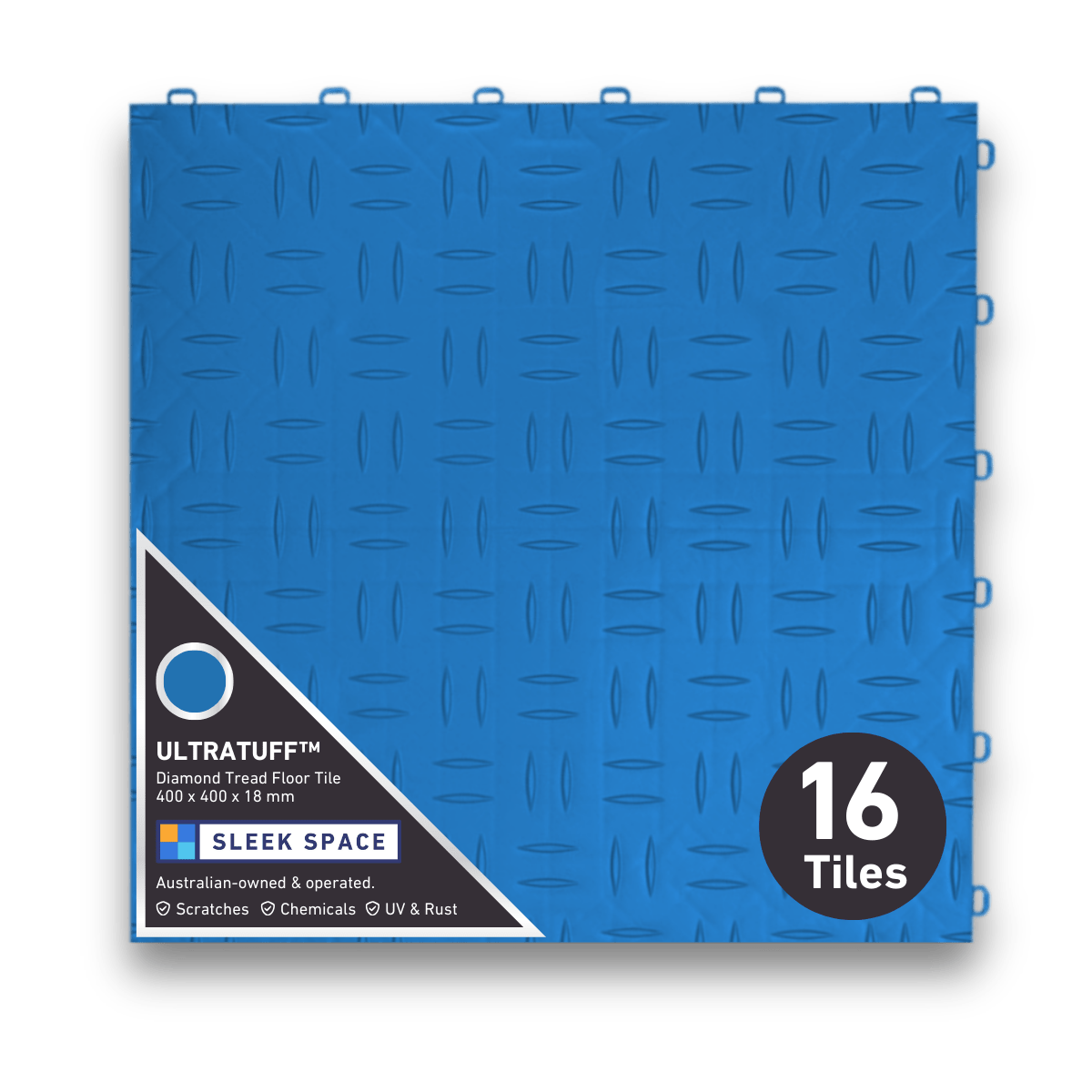 ULTRATUFF Garage Floor Tile, Riviera Blue (16-Pack)