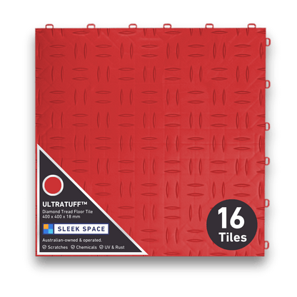 ULTRATUFF Garage Floor Tile, Rosso Red (16-Pack)