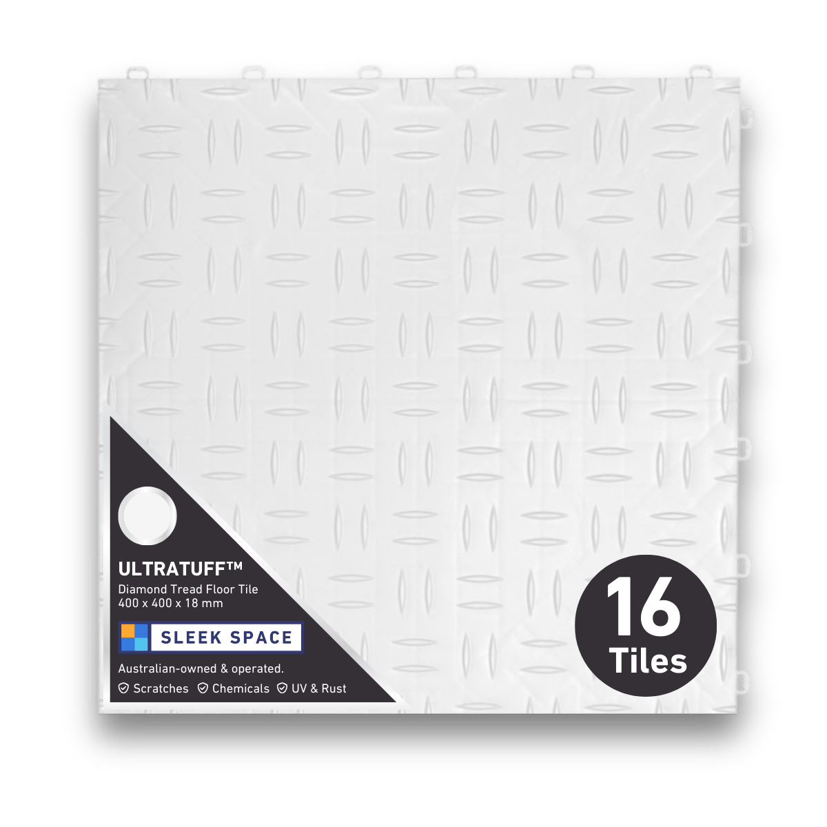 ULTRATUFF Garage Floor Tile, Alpine White (16-Pack)