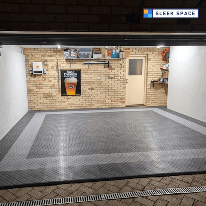 ULTRATUFF Garage Floor Tile 400x400x18mm, Silver Grey