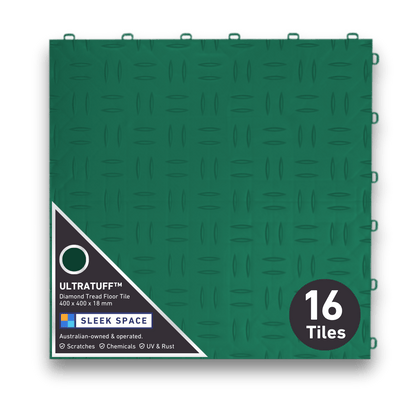 ULTRATUFF Garage Floor Tile, British Green (16-Pack)