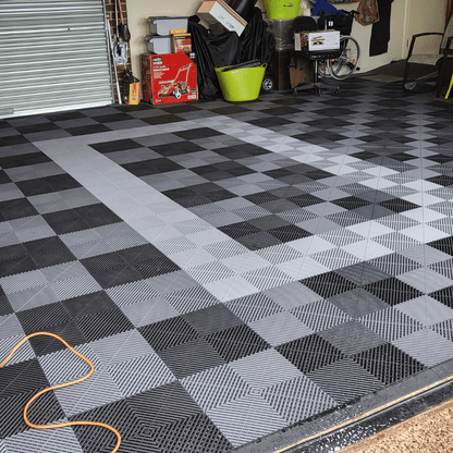 ULTRAGRID Garage Floor Tile 400x400x18mm, Jet Black