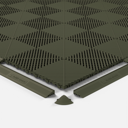 ULTRAGRID Garage Floor Tile, Tactical Olive (16-Pack)