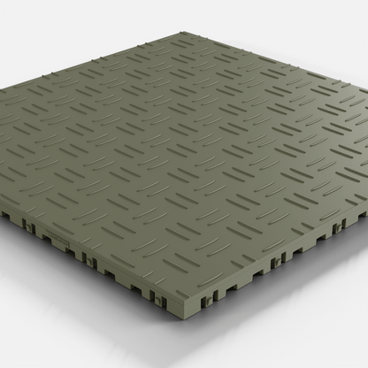 ULTRATUFF Garage Floor Tile, Tactical Olive (16-Pack)