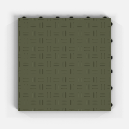 ULTRATUFF Garage Floor Tile, Tactical Olive (16-Pack)