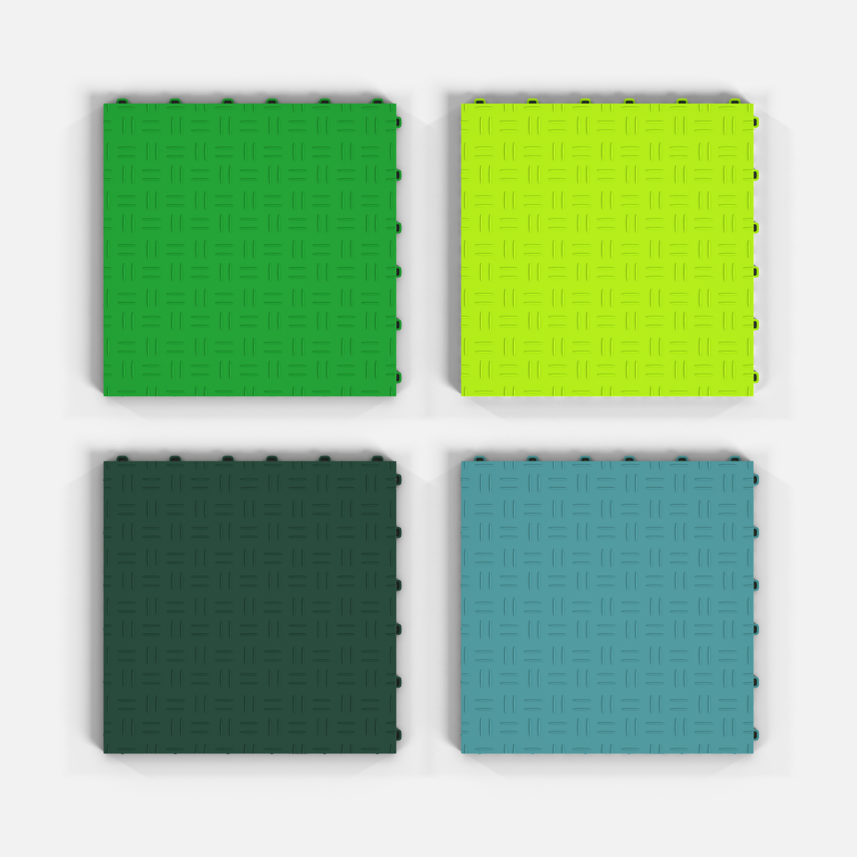 ULTRATUFF Garage Tile Sample Pack, Fresh Greens