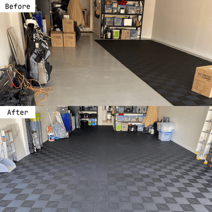 ULTRAGRID Garage Floor Tile 400x400x18mm, Jet Black